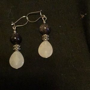 Pierced deep purple/lavender earrings